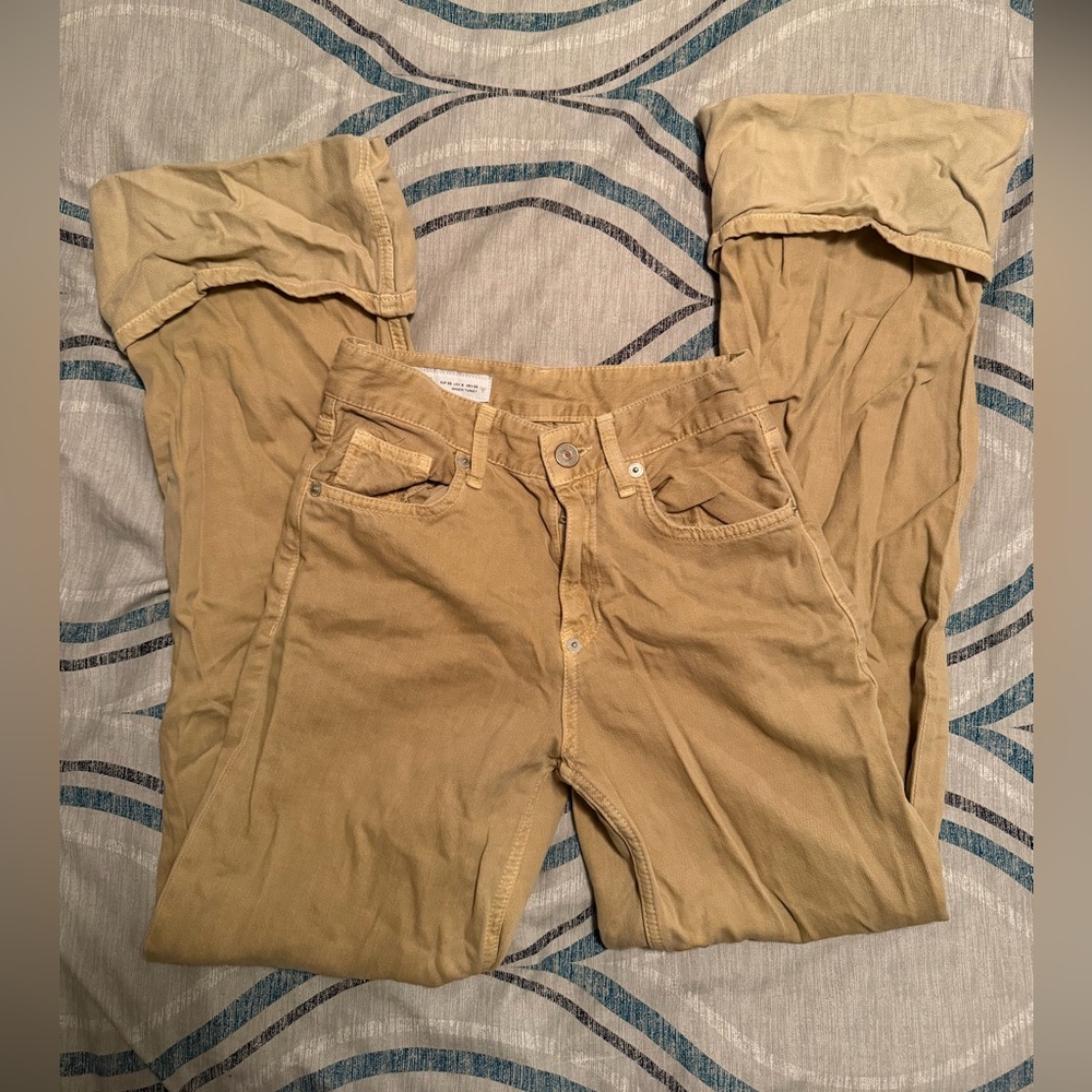 Zara Tan COMFORTABLE Wide Leg Jeans BNWOT